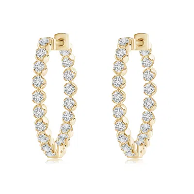 ANGARA FLOATING DIAMOND INSIDE-OUT HOOP EARRINGS