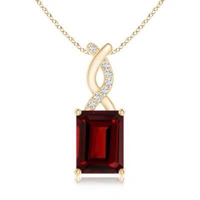 ANGARA GARNET PENDANT WITH DIAMOND ENTWINED BALE