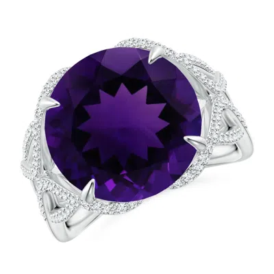 ANGARA GIA CERTIFIED AMETHYST ENTWINED SHANK RING