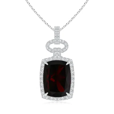 ANGARA GIA CERTIFIED ART DECO INSPIRED GARNET PENDANT