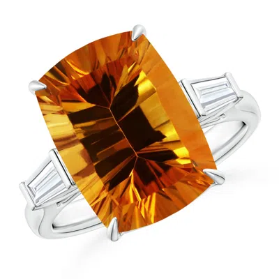 ANGARA GIA CERTIFIED CITRINE RING WITH BAGUETTE DIAMONDS