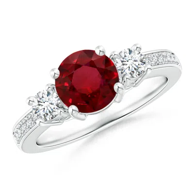 ANGARA GIA CERTIFIED CLASSIC RUBY AND DIAMOND RING