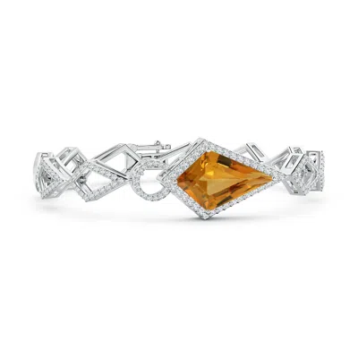 ANGARA GIA CERTIFIED KITE-SHAPED STEP-CUT CITRINE BRACELET