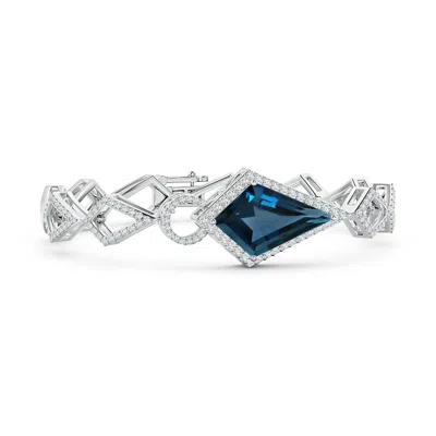 ANGARA GIA CERTIFIED KITE-SHAPED STEP-CUT LONDON BLUE TOPAZ BRACELET