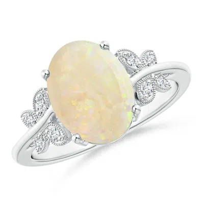 ANGARA GIA CERTIFIED OVAL OPAL BUTTERFLY BYPASS RING
