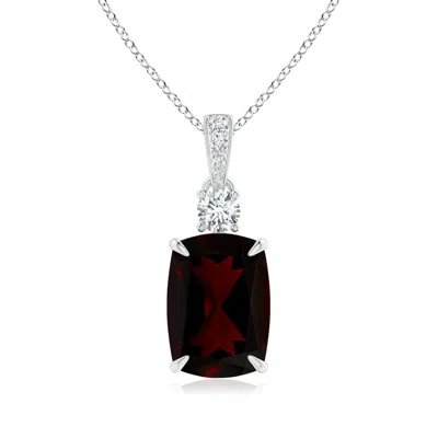 ANGARA GIA CERTIFIED RECTANGULAR CUSHION GARNET PENDANT