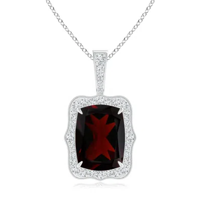 ANGARA GIA CERTIFIED RECTANGULAR CUSHION GARNET (PRASIOLITE) PENDANT