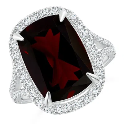 ANGARA GIA CERTIFIED RECTANGULAR CUSHION GARNET RING
