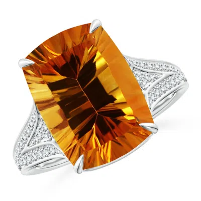 ANGARA GIA CERTIFIED RECTANGULAR CUSHION RECTANGULAR CITRINE RING