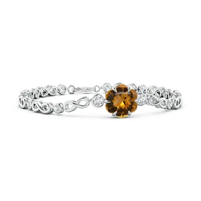 ANGARA GIA CERTIFIED SIX-PETAL CITRINE INFINITY BRACELET