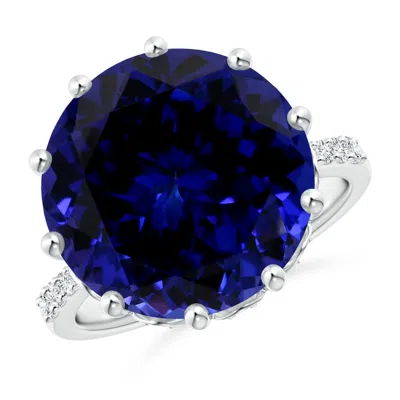 ANGARA GIA CERTIFIED TANZANITE REVERSE TAPERED SHANK COCKTAIL RING