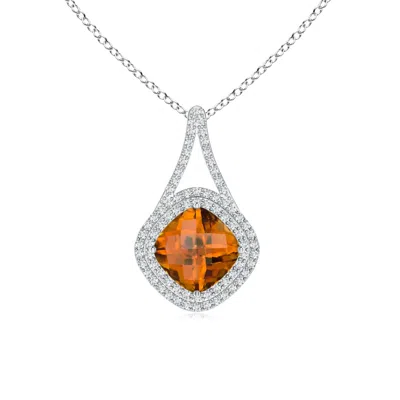 ANGARA GIA CERTIFIED YELLOWISH ORANGE ZIRCON PENDANT