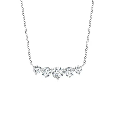 ANGARA GRADUATED FIVE STONE ROUND LAB-GROWN DIAMOND NECKLACE