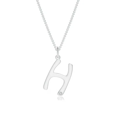 ANGARA GYPSY SET DIAMOND CAPITAL "H" INITIAL PENDANT