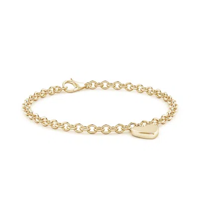 ANGARA ANGARA HEART CHARM STACKABLE BRACELET