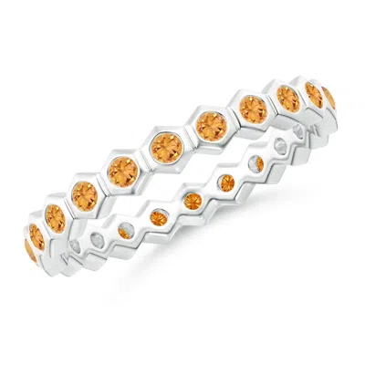 ANGARA HEXAGONAL CITRINE ETERNITY RING