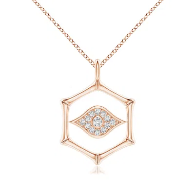 ANGARA HEXAGONAL INDOCHINE BAMBOO EVIL EYE PENDANT WITH DIAMOND