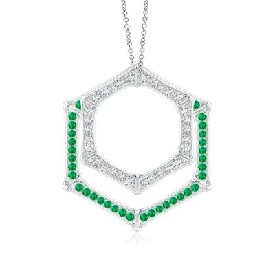 ANGARA HEXAGONAL INDOCHINE BAMBOO MULTI-WEAR EMERALD PENDANT