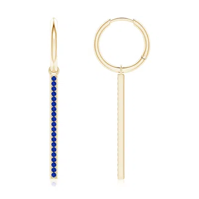 ANGARA HINGED HOOP DANGLING SAPPHIRE BAR EARRINGS