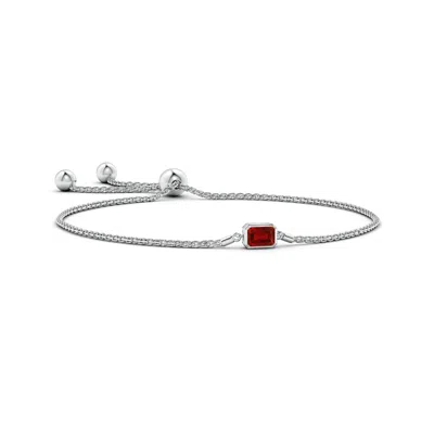 ANGARA HORIZONTALLY SET EMERALD-CUT RUBY BOLO BRACELET