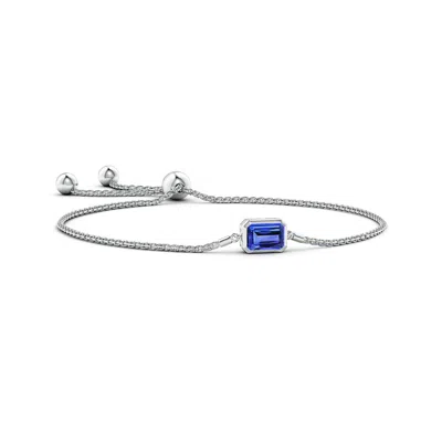ANGARA HORIZONTALLY SET EMERALD-CUT TANZANITE BOLO BRACELET