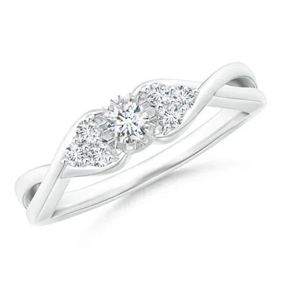 ANGARA ILLUSION SET DIAMOND CROSSOVER PROMISE RING