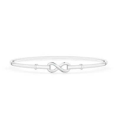 ANGARA ANGARA INFINITY SYMBOL POLISHED BANGLE BRACELET