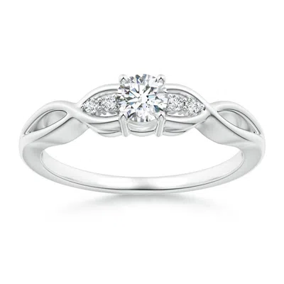 ANGARA INFINITY TWIST ROUND DIAMOND PROMISE RING