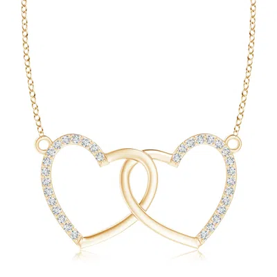 ANGARA INTERLOCKING DIAMOND TWIN HEART NECKLACE