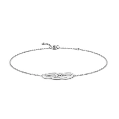 ANGARA ANGARA INTERLOCKING DOUBLE HEART ADJUSTABLE ANKLET