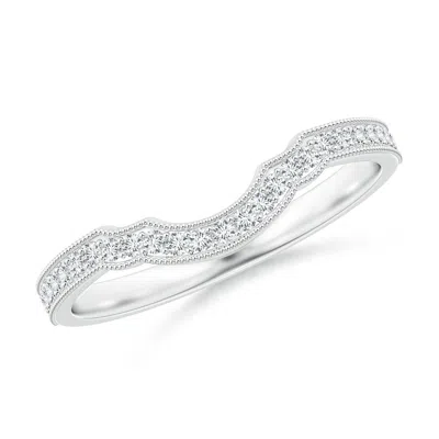 ANGARA LAB-GROWN AEON VINTAGE INSPIRED DIAMOND CONTOUR WEDDING RING WITH MILGRAIN
