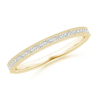 ANGARA LAB-GROWN AEON VINTAGE STYLE PAVE-SET DIAMOND WEDDING RING WITH MILGRAIN