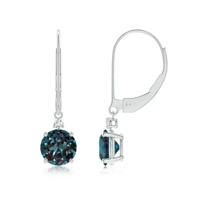 ANGARA LAB-GROWN ALEXANDRITE AND DIAMOND LEVERBACK DROP EARRINGS