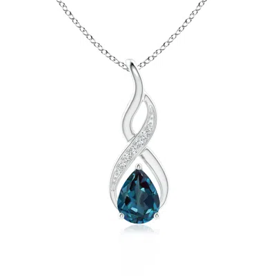 ANGARA LAB-GROWN ALEXANDRITE INFINITY SWIRL PENDANT WITH DIAMONDS
