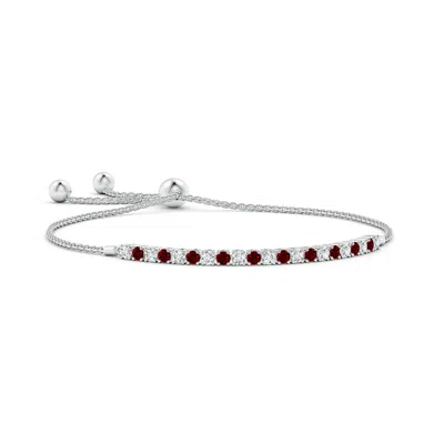 ANGARA LAB-GROWN ALTERNATE RUBY AND DIAMOND TENNIS BOLO BRACELET