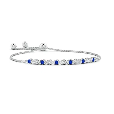 ANGARA LAB-GROWN ALTERNATE SAPPHIRE AND DIAMOND XO BOLO BRACELET