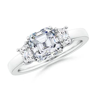 ANGARA LAB-GROWN ASSCHER-CUT AND TRAPEZOID DIAMOND THREE STONE ENGAGEMENT RING