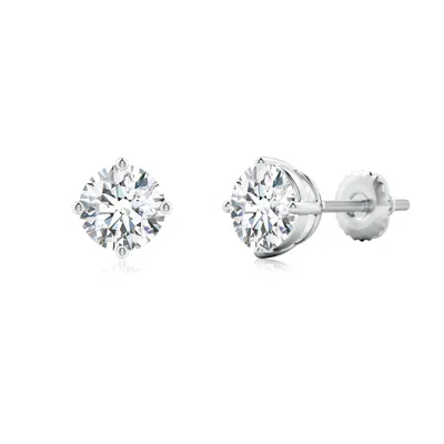 ANGARA LAB-GROWN BASKET-SET SOLITAIRE DIAMOND STUD EARRINGS