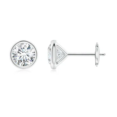 ANGARA LAB-GROWN BEZEL-SET DIAMOND MARTINI STUD EARRINGS