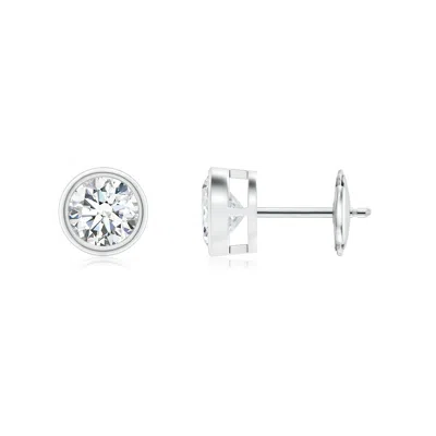 ANGARA LAB-GROWN BEZEL-SET DIAMOND SOLITAIRE STUD EARRINGS