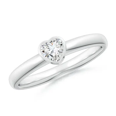 ANGARA LAB-GROWN BEZEL-SET SOLITAIRE HEART DIAMOND PROMISE RING