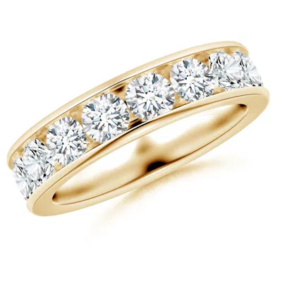 ANGARA LAB-GROWN CHANNEL-SET ROUND DIAMOND HALF ETERNITY WEDDING RING