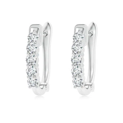 ANGARA LAB-GROWN CLASSIC DIAMOND HINGED HOOP EARRINGS