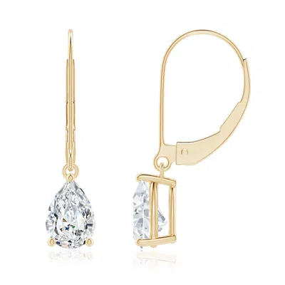 ANGARA LAB-GROWN CLASSIC PEAR-SHAPED DIAMOND LEVERBACK DROP EARRINGS