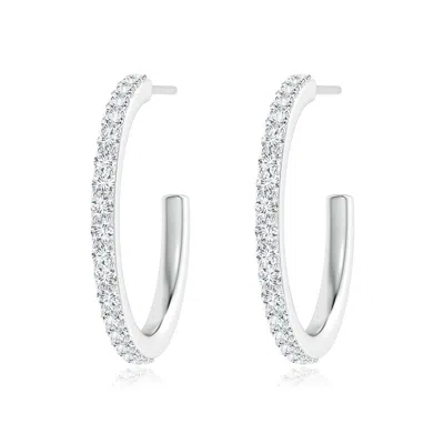 ANGARA LAB-GROWN CLASSIC PRONG-SET DIAMOND HOOP EARRINGS