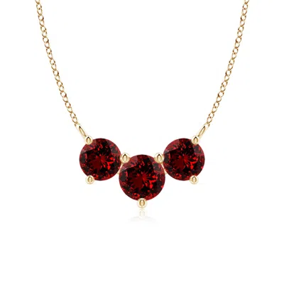 ANGARA LAB-GROWN CLASSIC TRIO RUBY NECKLACE