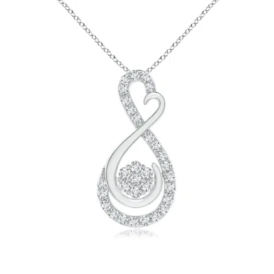ANGARA LAB-GROWN CLUSTER DIAMOND INFINITY HEART PENDANT