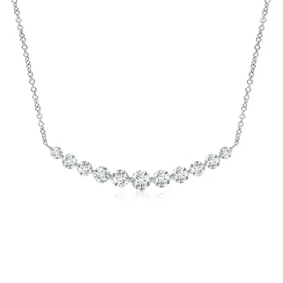 ANGARA LAB-GROWN CONTEMPORARY ROUND DIAMOND JOURNEY PENDANT NECKLACE