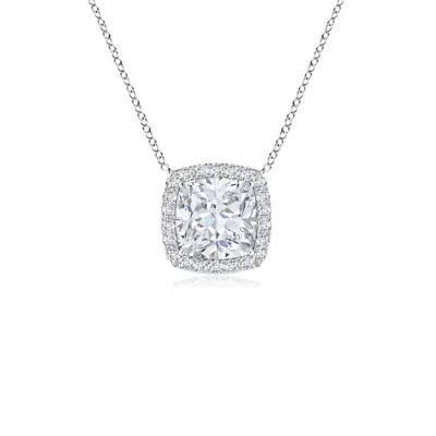 ANGARA LAB-GROWN CUSHION DIAMOND HALO PENDANT WITH FILIGREE