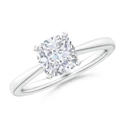 ANGARA LAB-GROWN CUSHION DIAMOND REVERSE TAPERED SHANK SOLITAIRE ENGAGEMENT RING